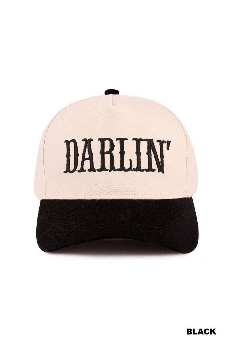 Darlin' Embroidered Two-tone Hat