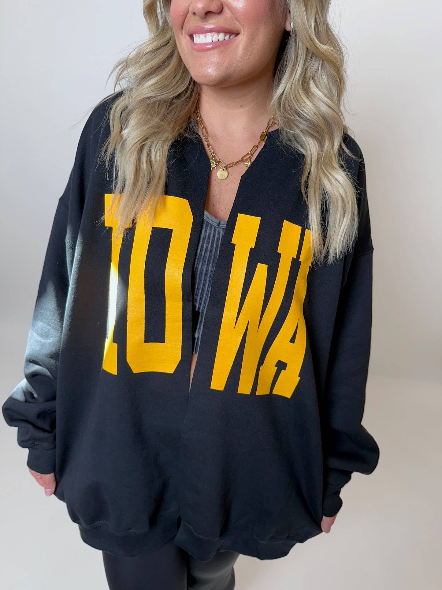 Black IOWA cardigan