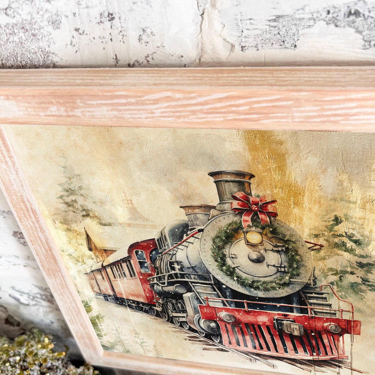 Christmas Train Print  - Square