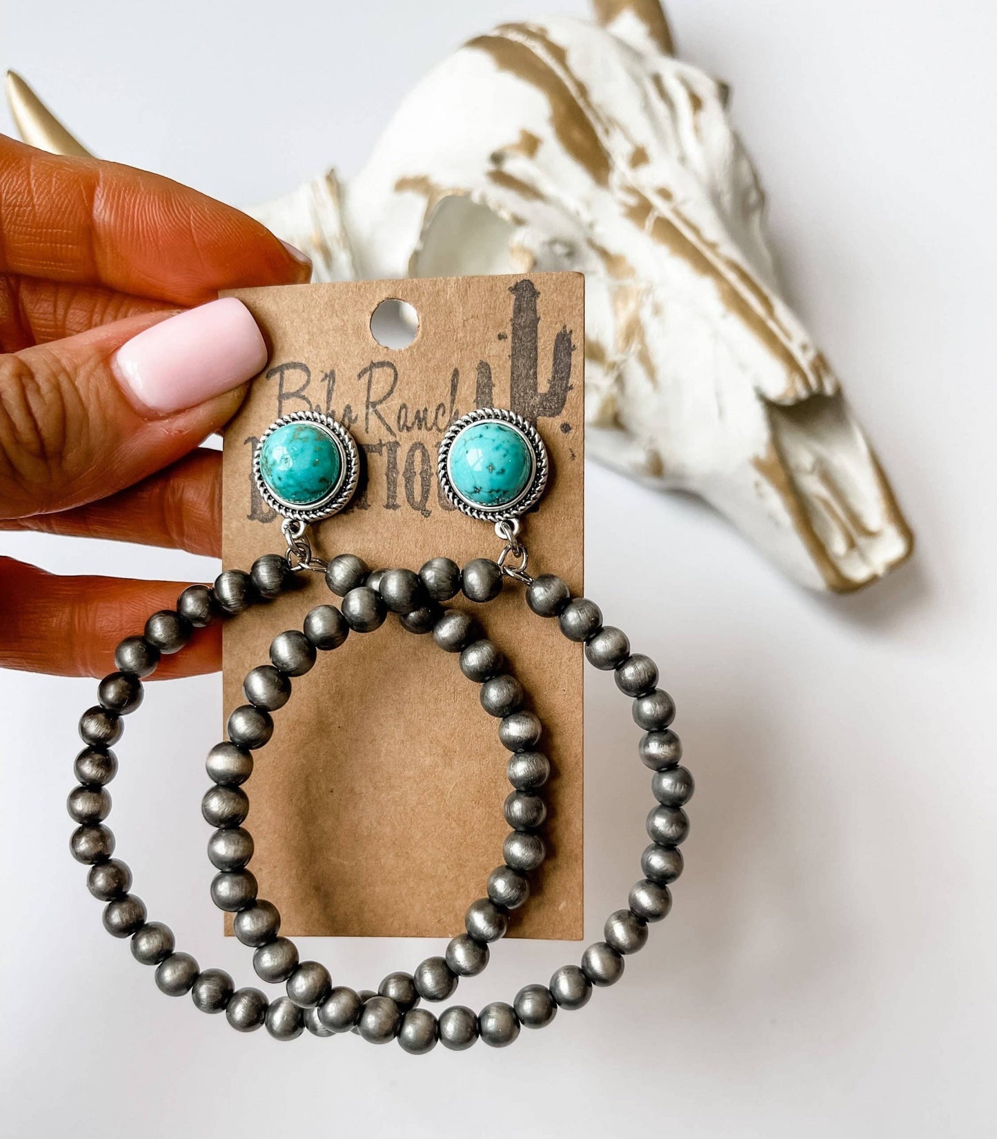 Hoop Stone Earrings