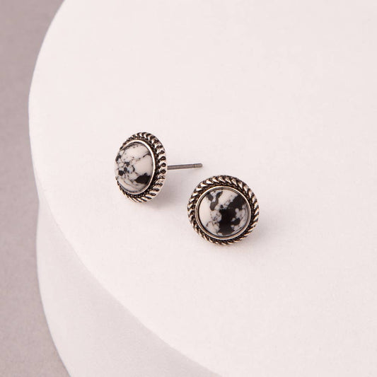 Western Button Post Earrings