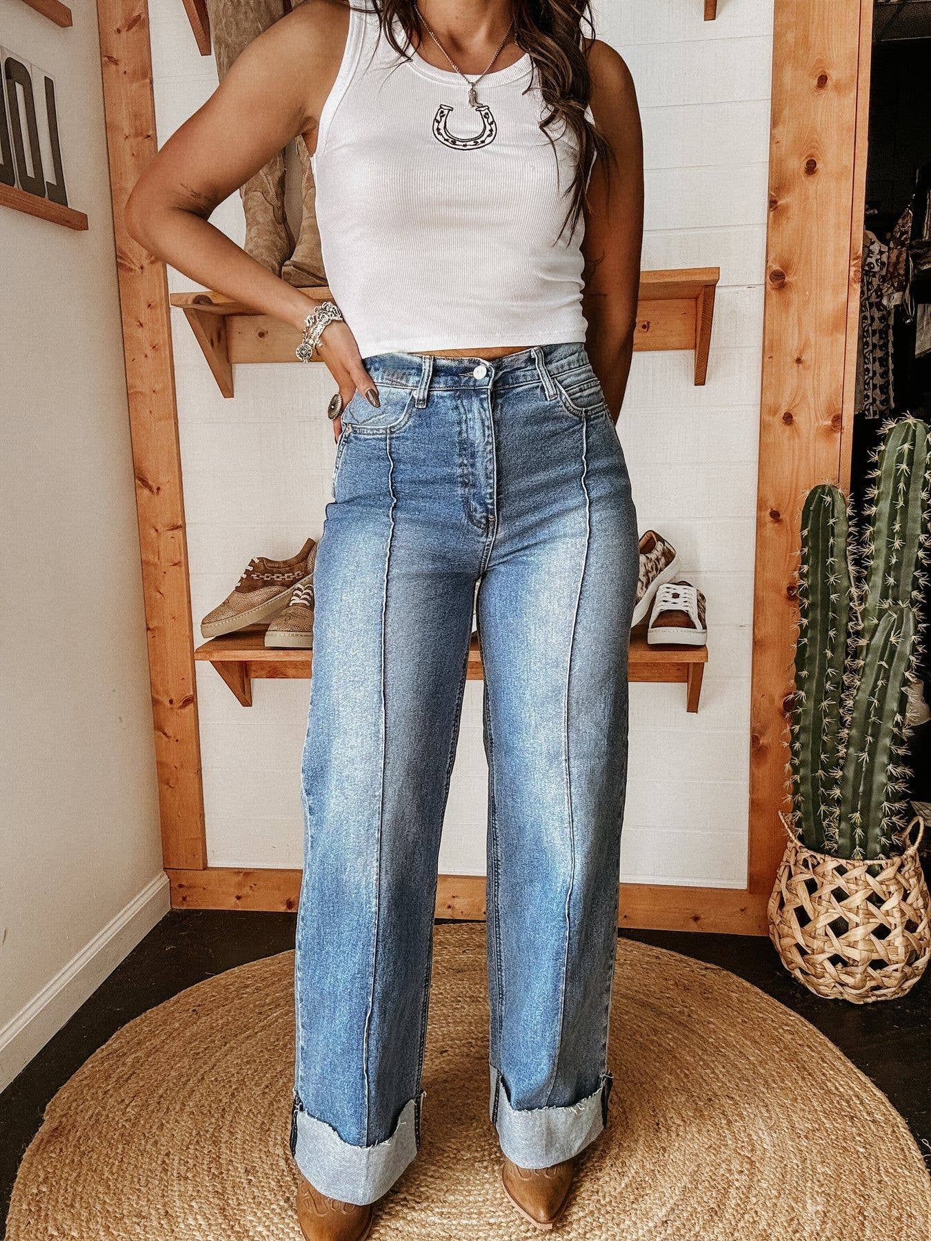 Casual Stretch Straight Leg Jeans