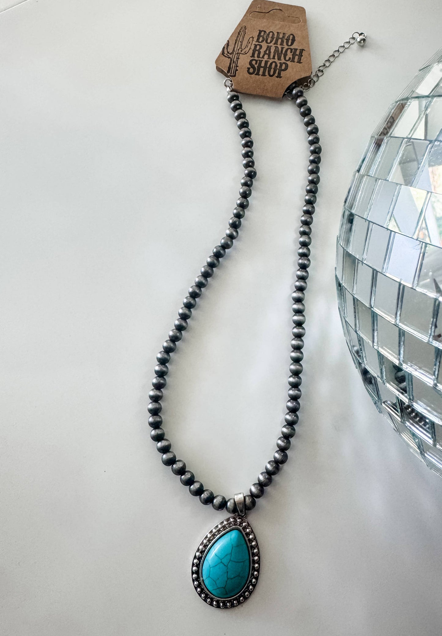 Western Navajo Style Teardrop Necklace