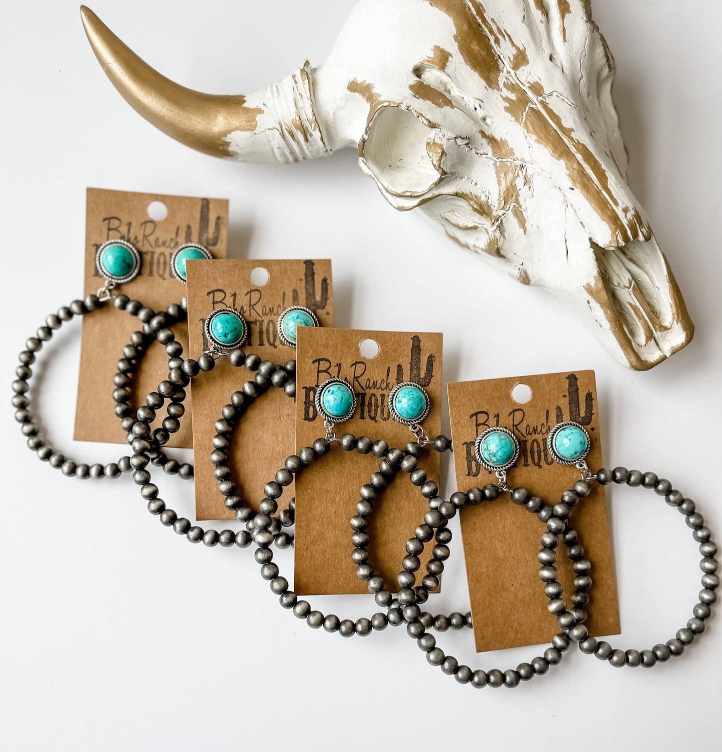 Hoop Stone Earrings