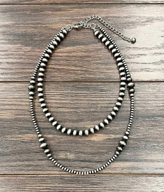 22" 2-strand Navajo Bead Necklace