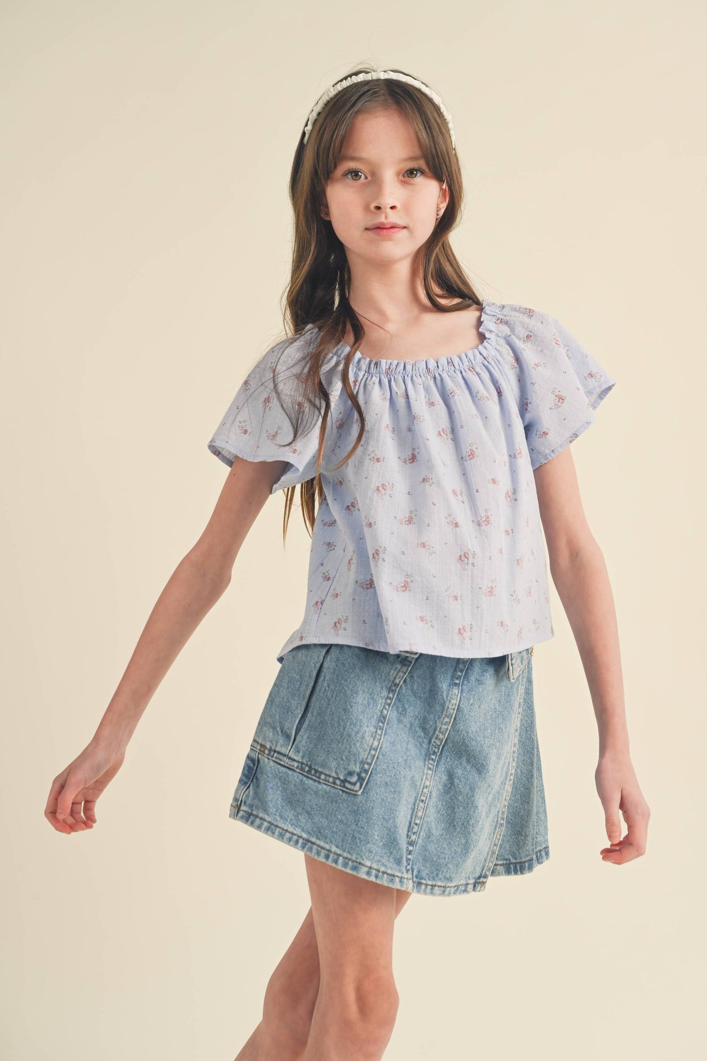 Tween Girl's Floral Top