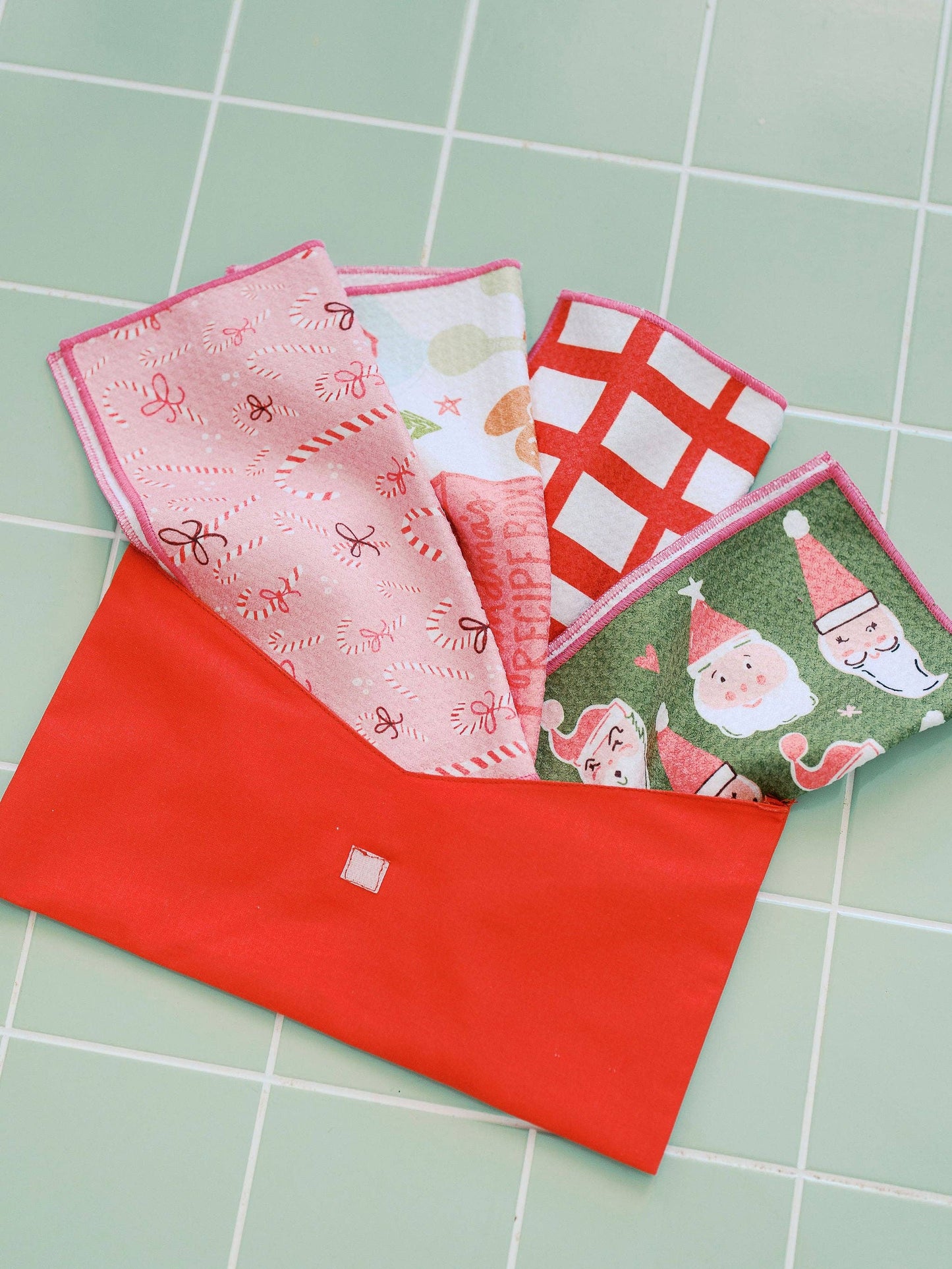 Letters to Santa Waffle Cloths - Set of 4