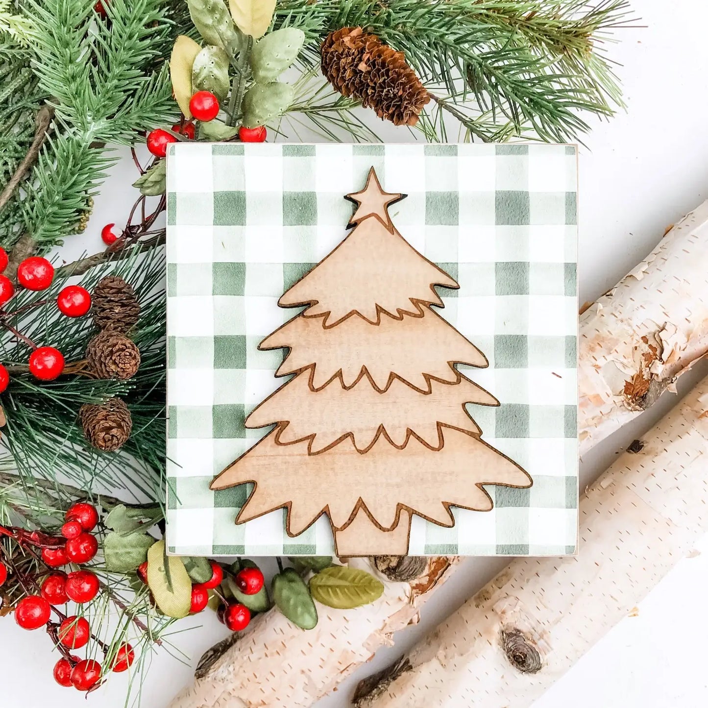 Christmas Mini Block Tiered Tray Signs - Laser Cut Design