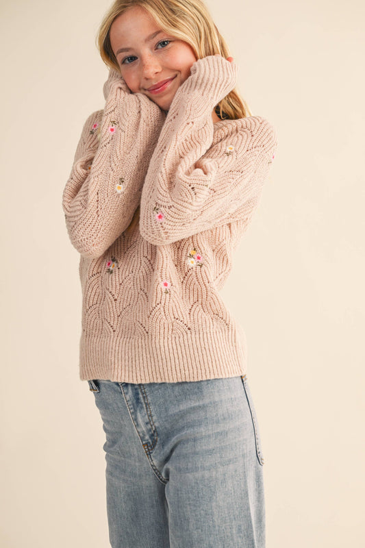 TWEEN KIDS GIRLS RAGLAN SWEATER