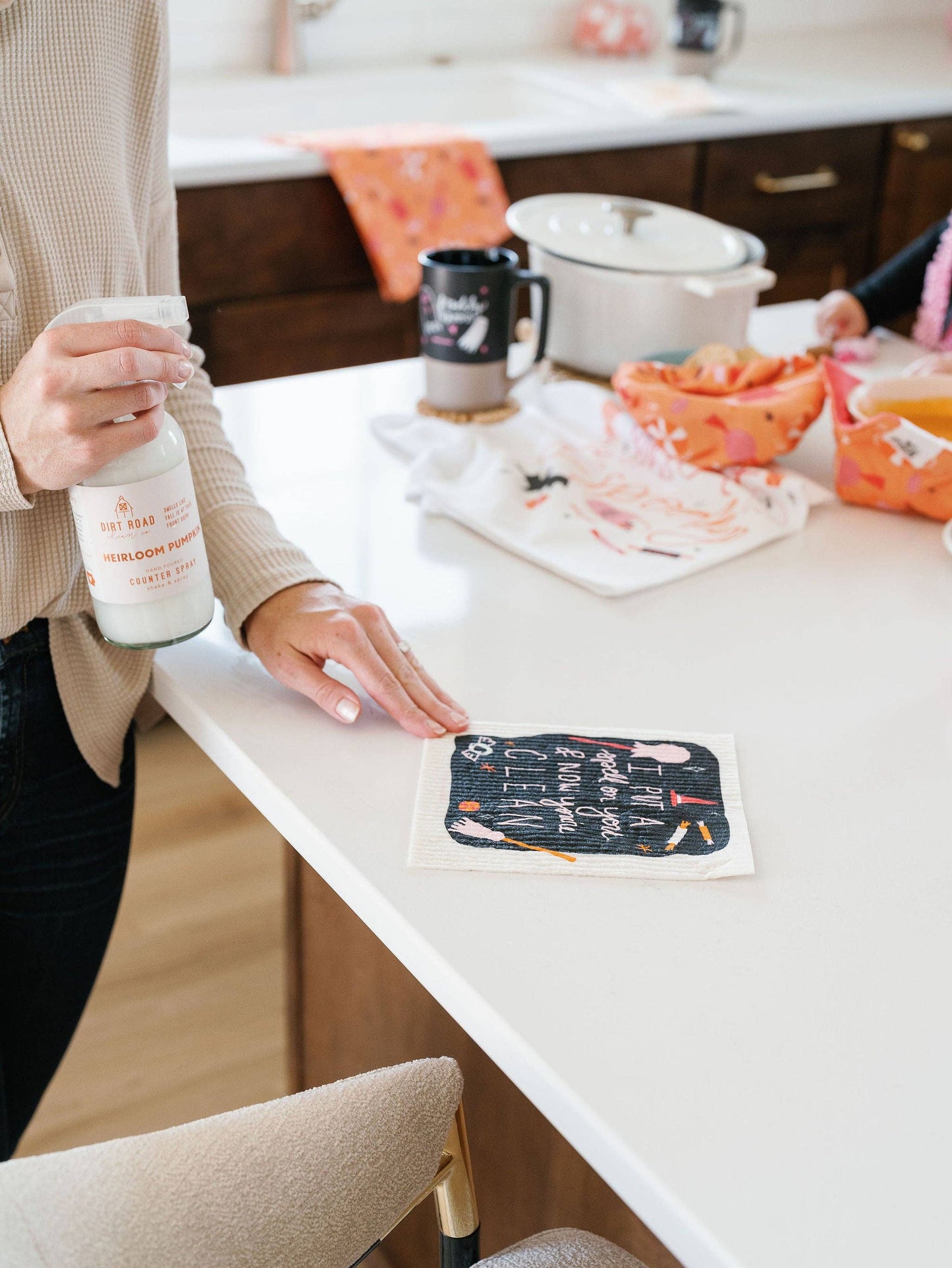 I Put A Spell On You Halloween Swedish Dishcloth | Reusable