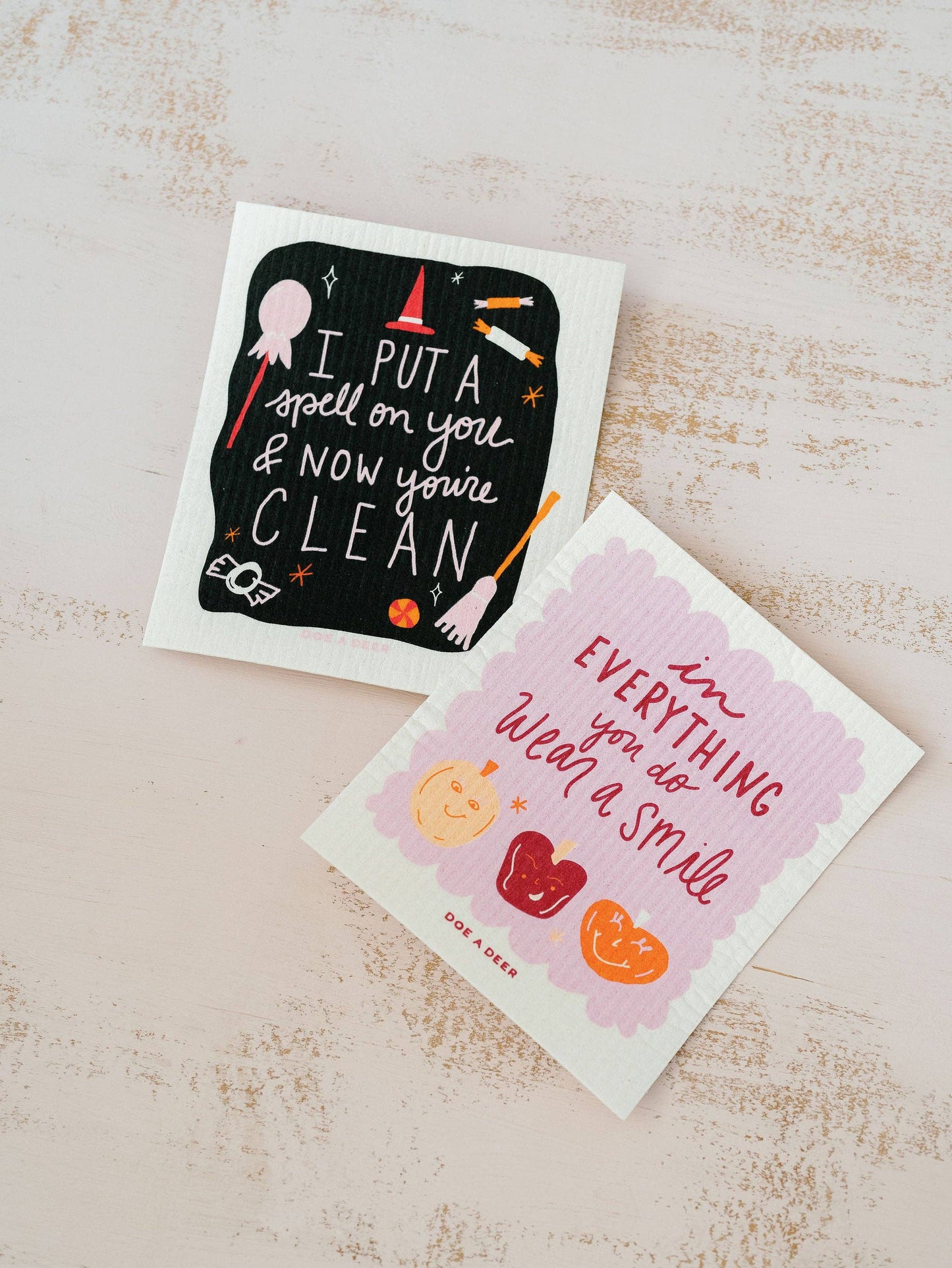 I Put A Spell On You Halloween Swedish Dishcloth | Reusable