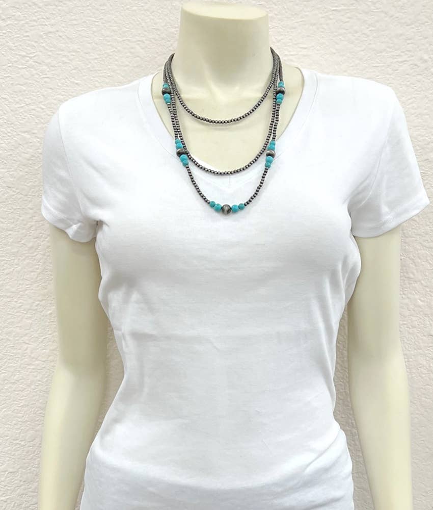 22" Navajo Turquoise Necklace