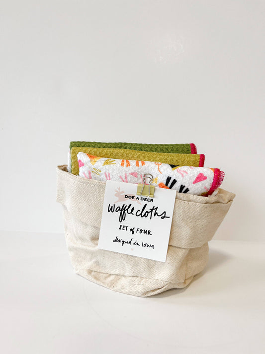 Iowa The Heartland Waffle Cloths - Set of 4