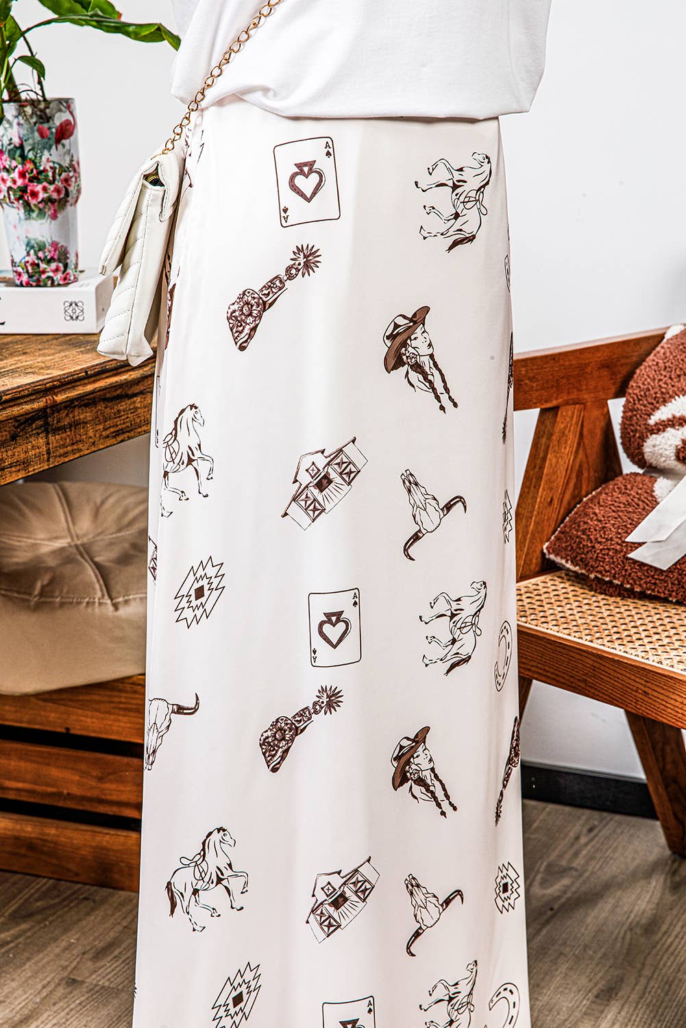 Western Satin  Skirt