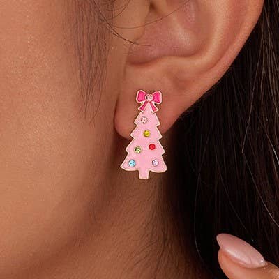 CHRISTMAS TREE STUD EARRINGS