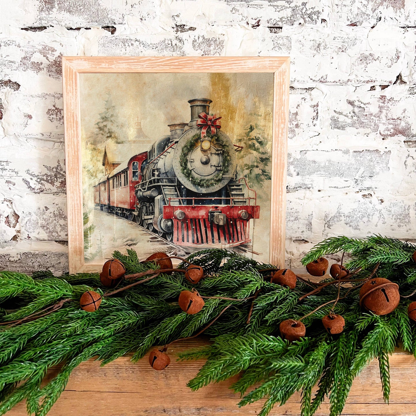 Christmas Train Print  - Square