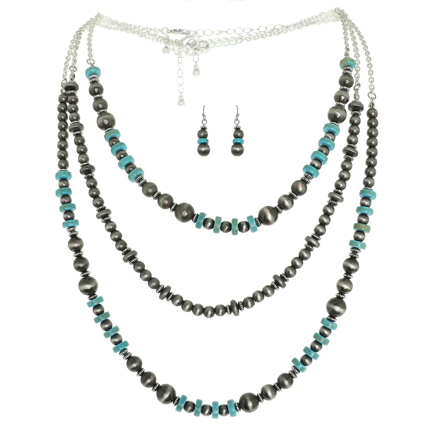 Western Multilayer Bead Necklace Set