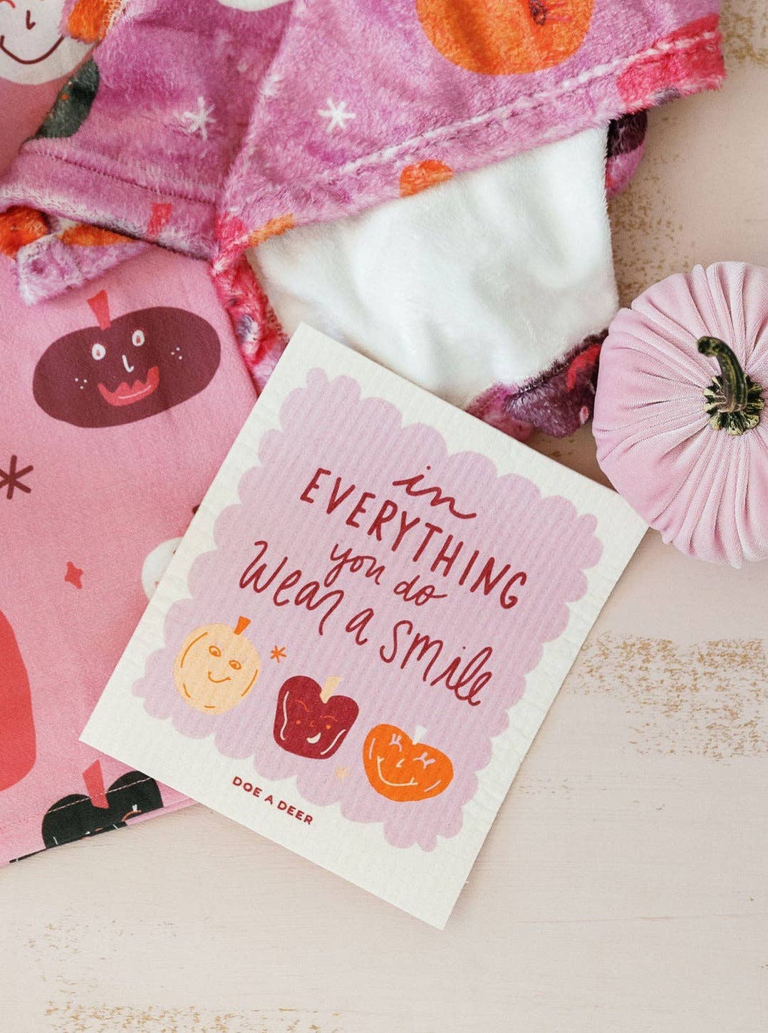 Wear a Smile Pumpkin Swedish Dishcloth | Fall, Halloween