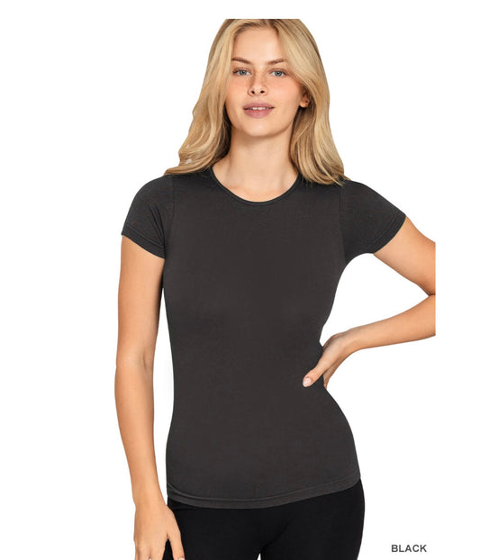 SEAMLESS CREW NECK TEE