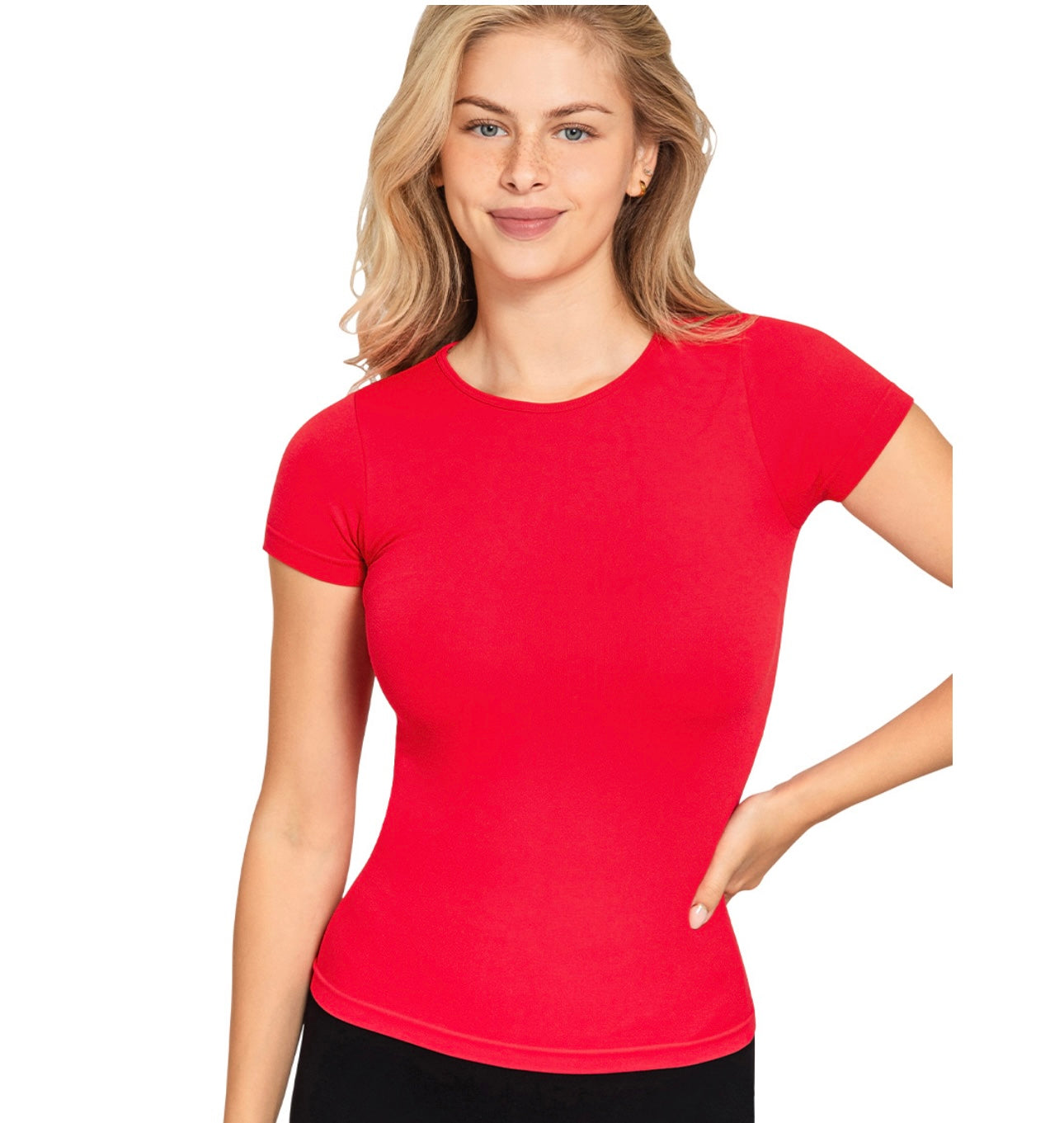 SEAMLESS CREW NECK TEE