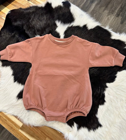 Baby Bubble Romper with Snap-Buttons Long Sleeve