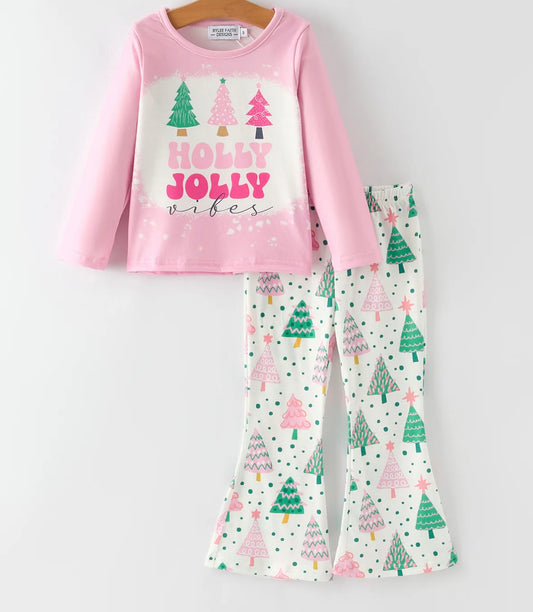 "Holly Jolly Vibes" Christmas Set for Girls