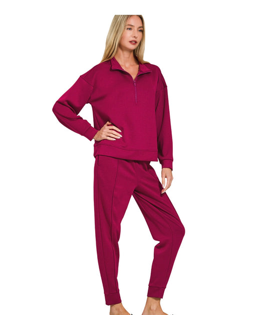 SCUBA HALF ZIP PULLOVER & JOGGER SET