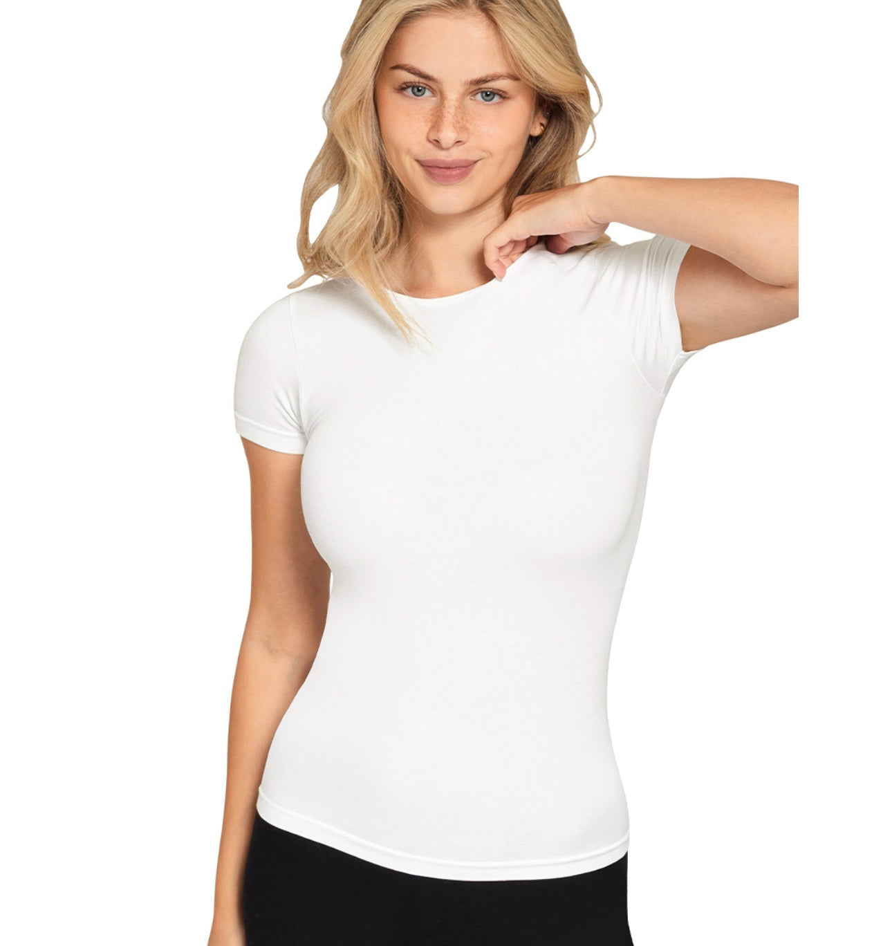 SEAMLESS CREW NECK TEE
