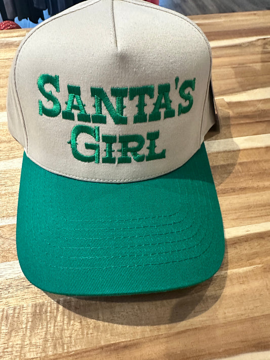 SANTA'S GIRL Embroidery Trucker Hat