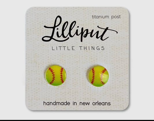 Kids Softball Earrings