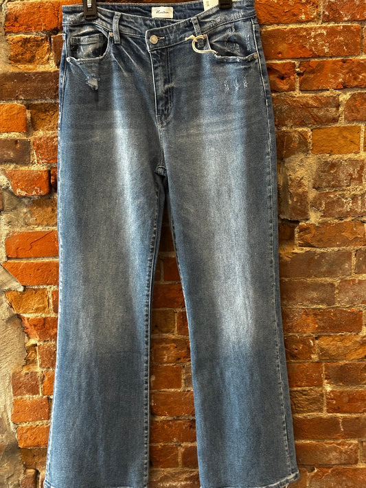Kancan "Remi" High Waste Wide Leg Jean