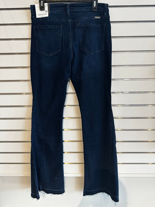Kancan "Brit" High Rise Slit Front Hem Flare Jean