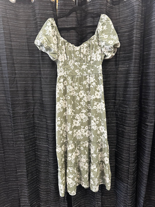 Sage Floral Dress