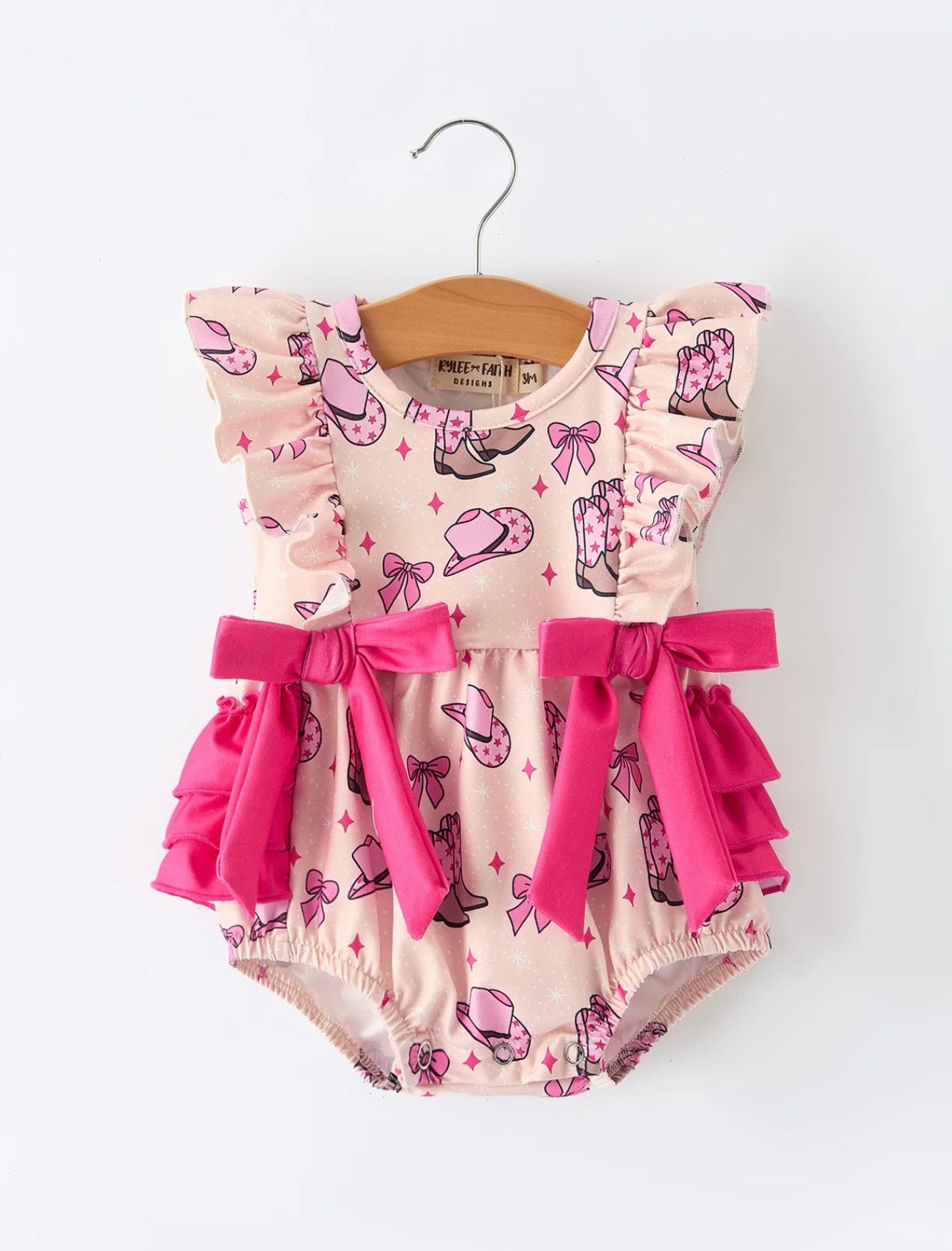 Pink Western Romper