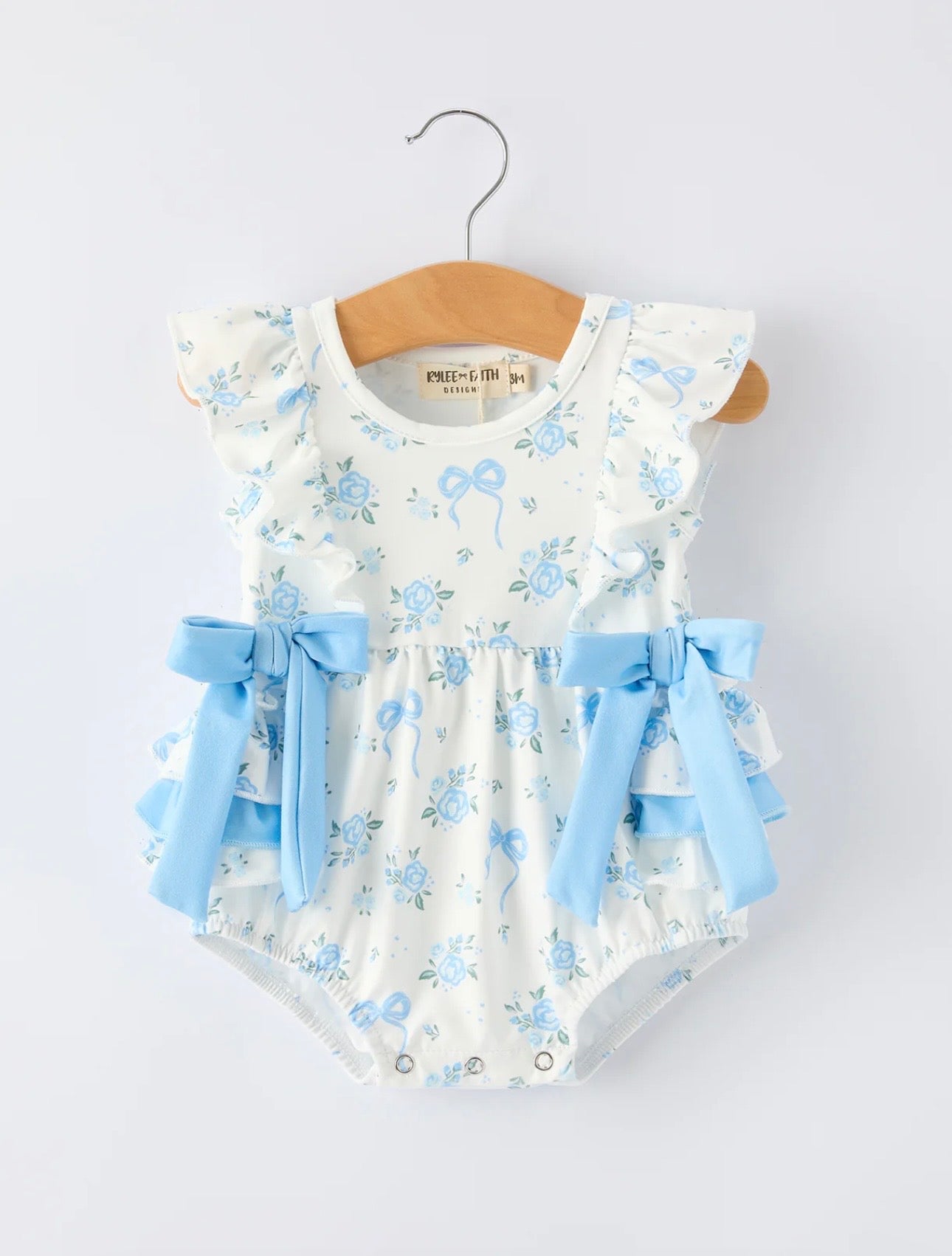 Blue Floral Romper
