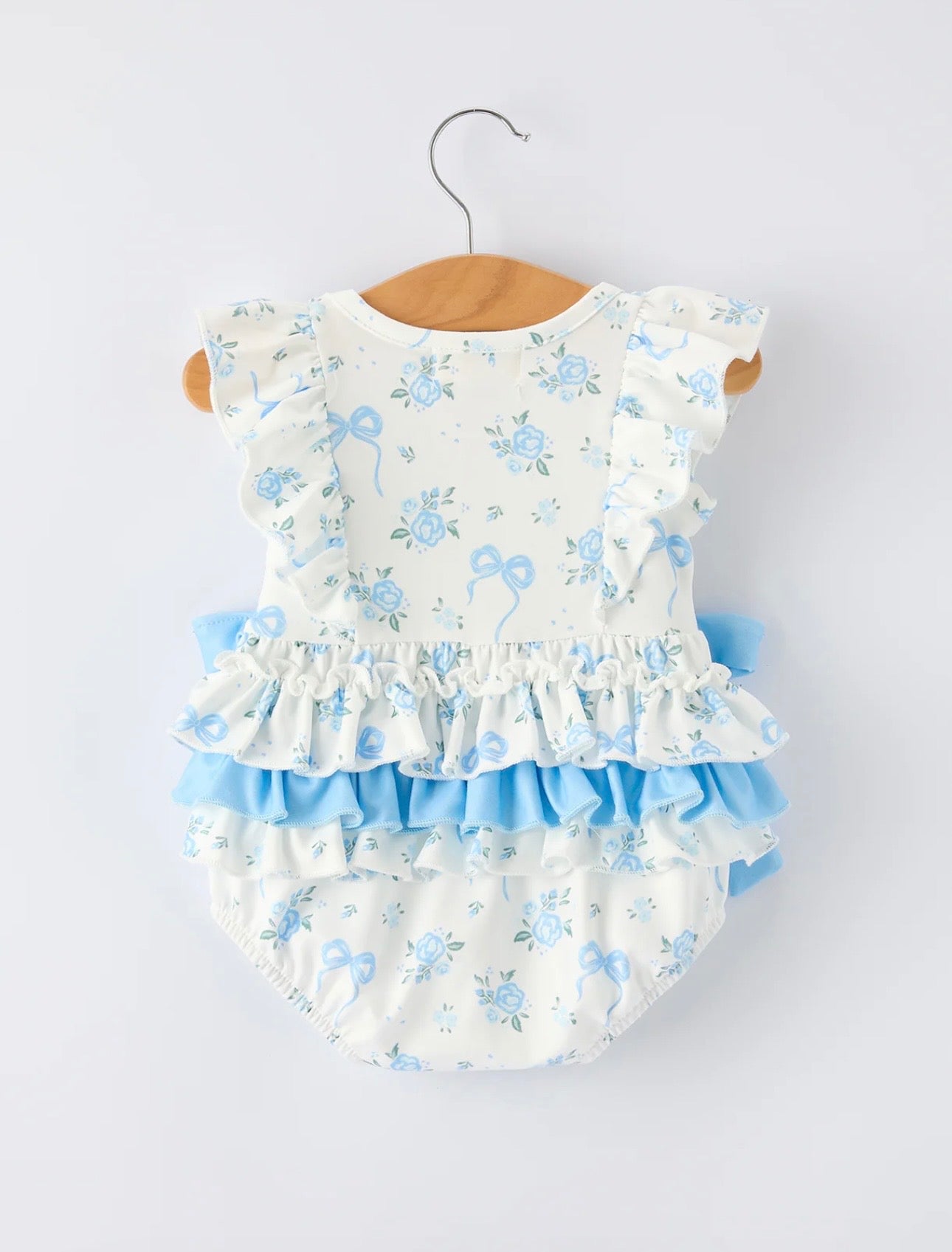 Blue Floral Romper