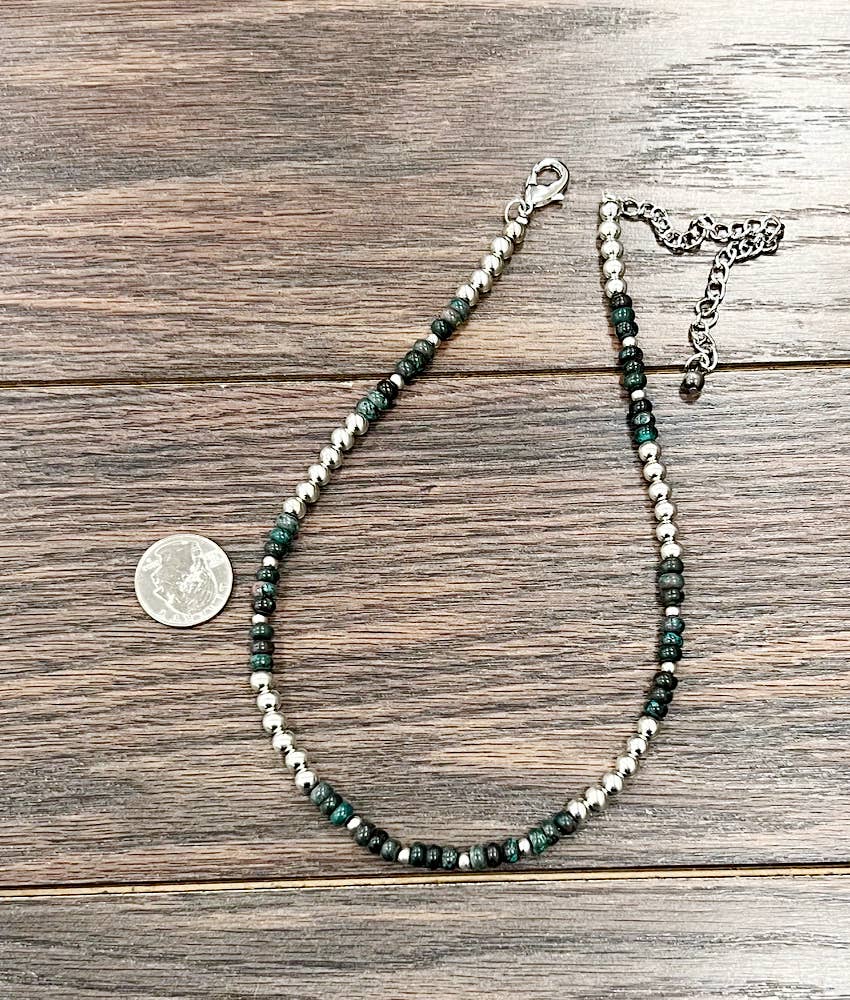 Silver Navajo Gemstone Necklace