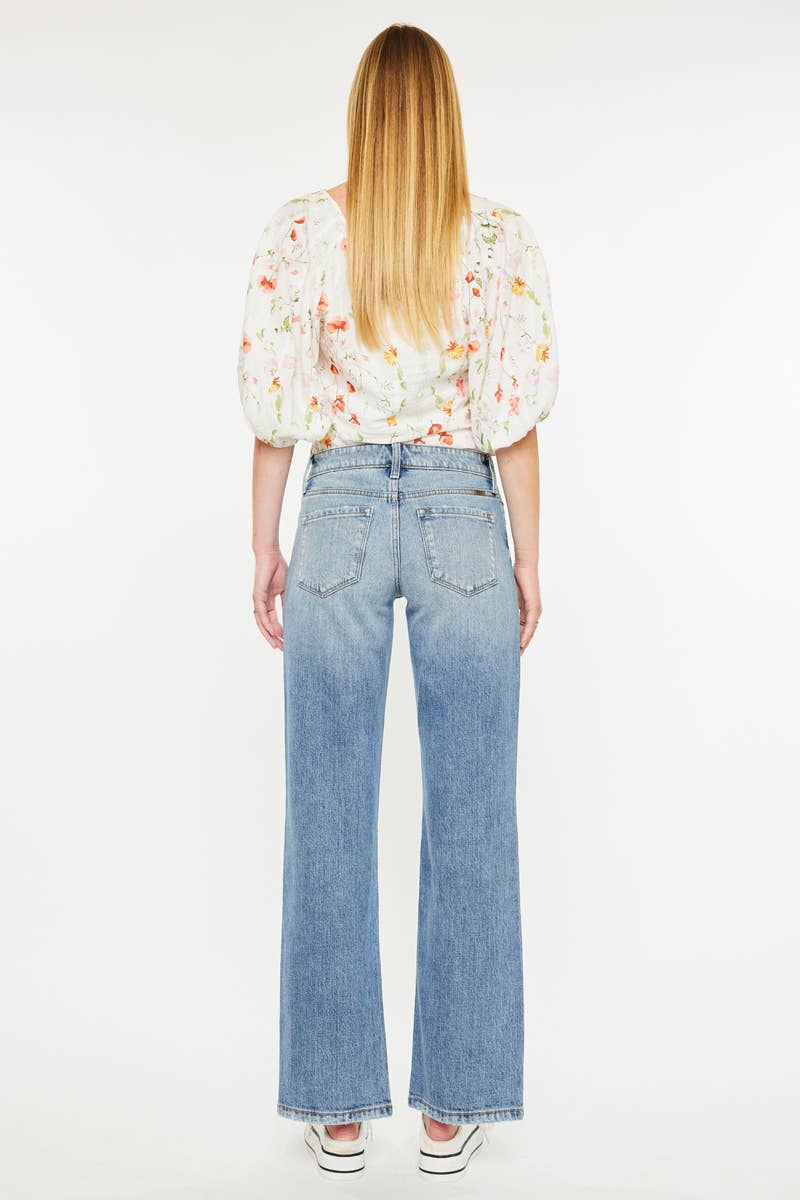 KANCAN MID RISE TRUE STRAIGHT JEANS