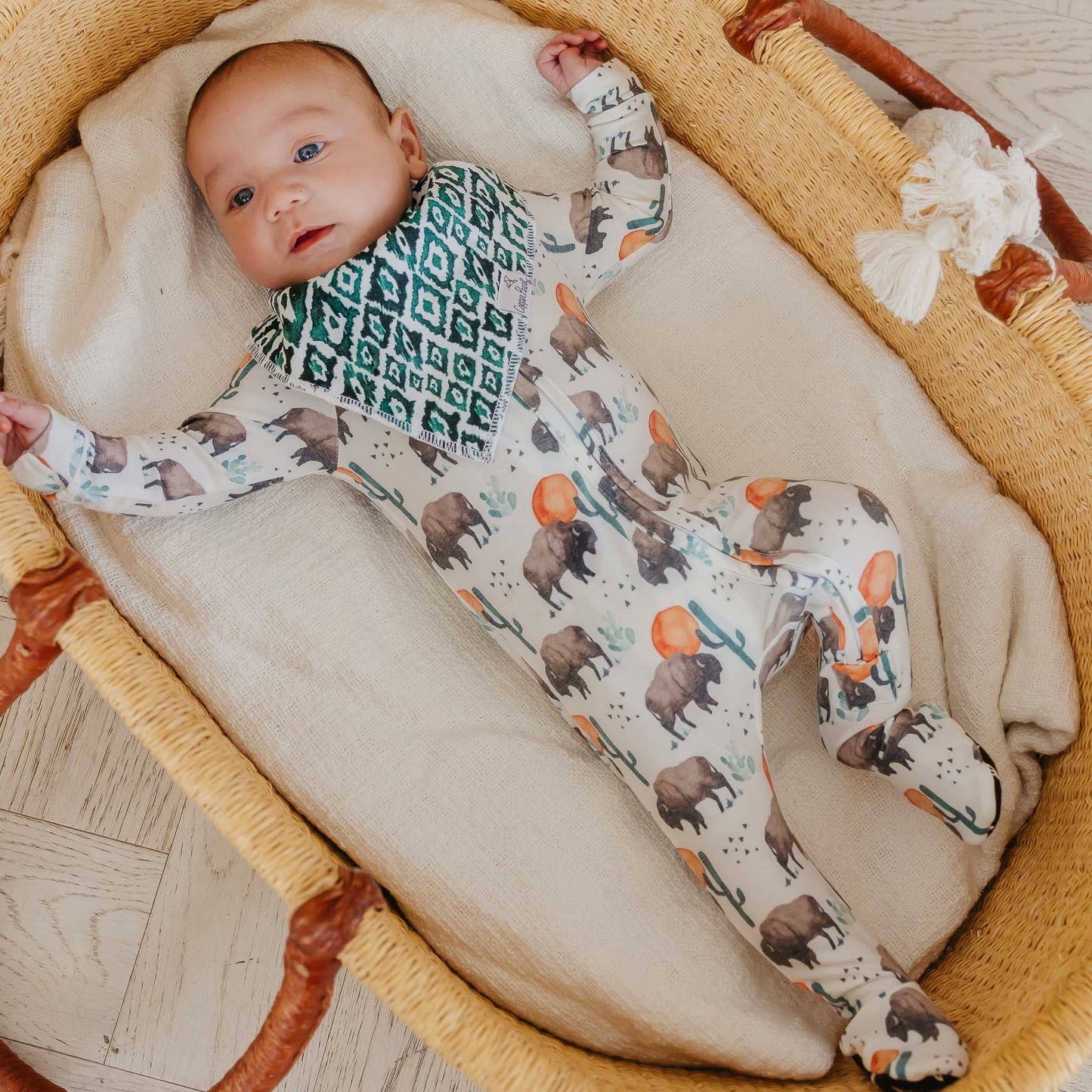 Zip-Up Footie Pajama - Bison