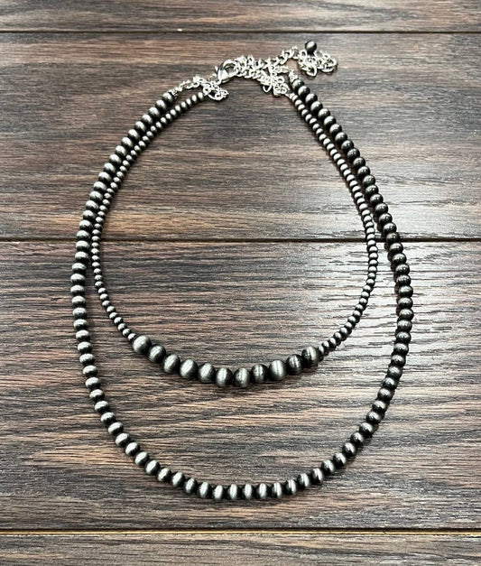20" 2-strand Navajo Bead Necklace