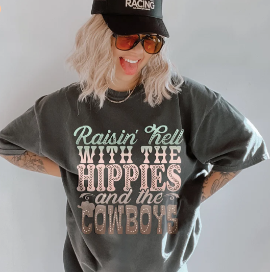 Hippies and the Cowboys Graphic
