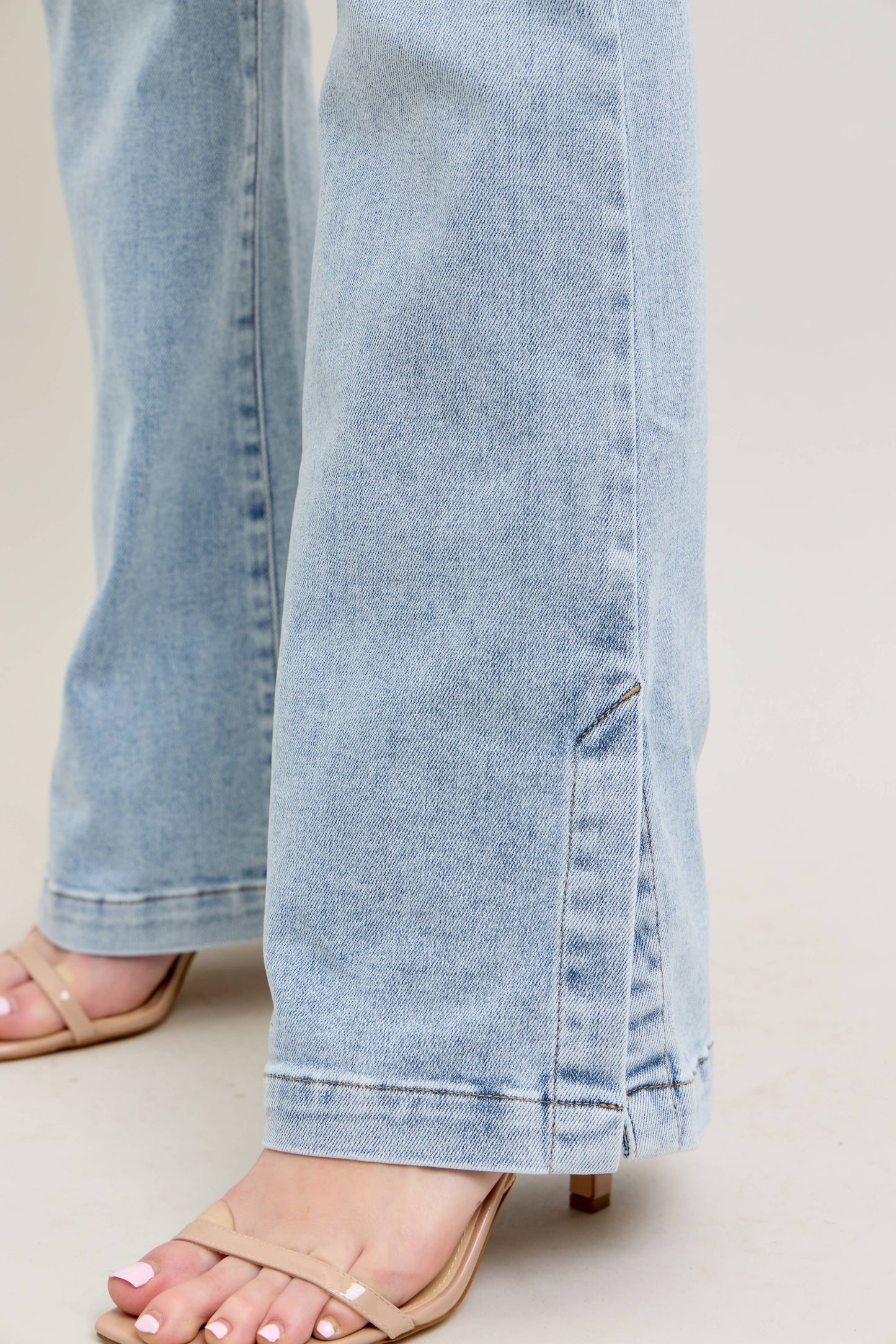 Judy Blue Tummy Control Vintage Wash Side Slit Slim Boot