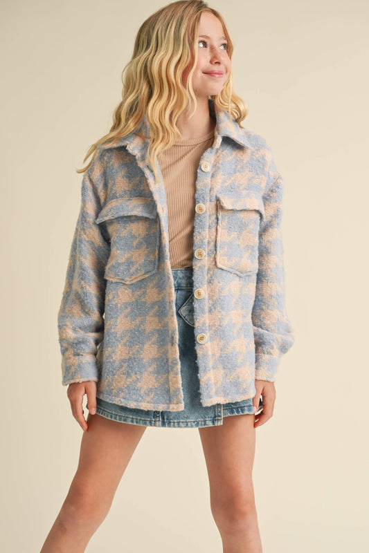 TWEEN KIDS GIRLS DOUBLE POCKET SHACKET