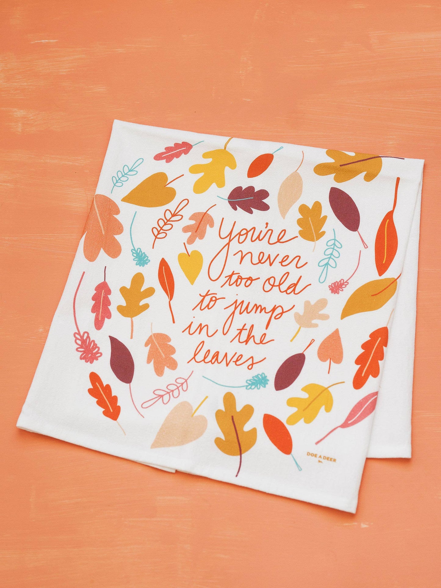 Jump In The Leaves - Flour Sack Towel