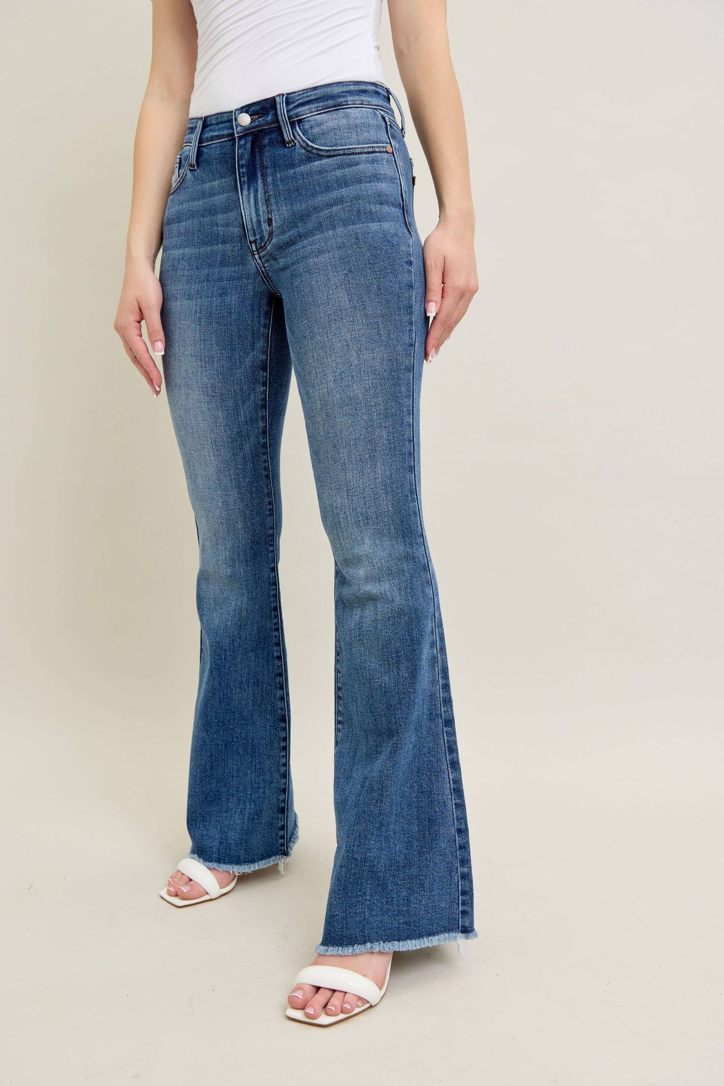 Judy Blue Vintage Wash Flare w/ Destroy and Fray Hem