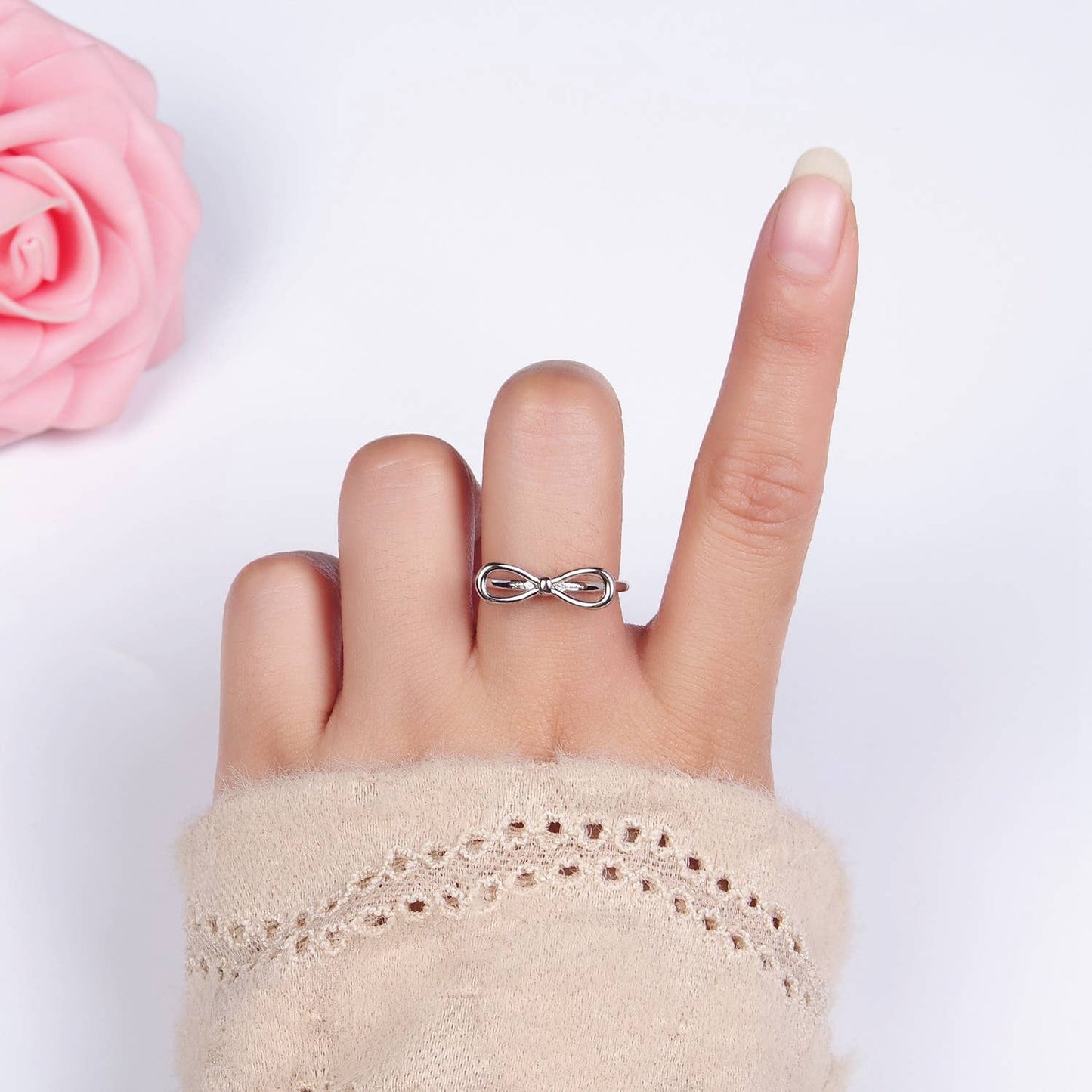 Open Ribbon Bow Ring