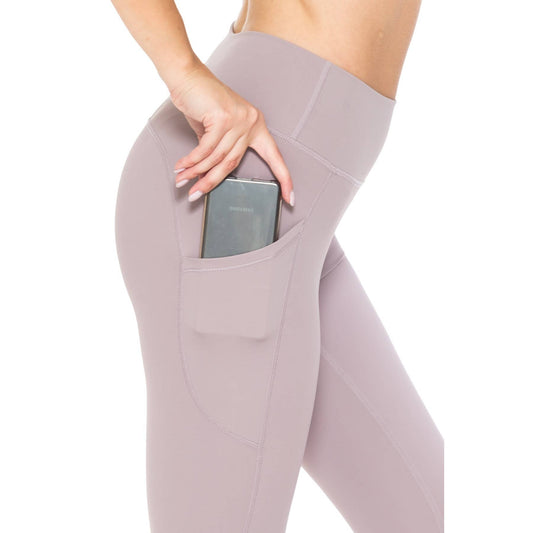 Premium Nylon Activewear Solid Leggings W/ Pockets