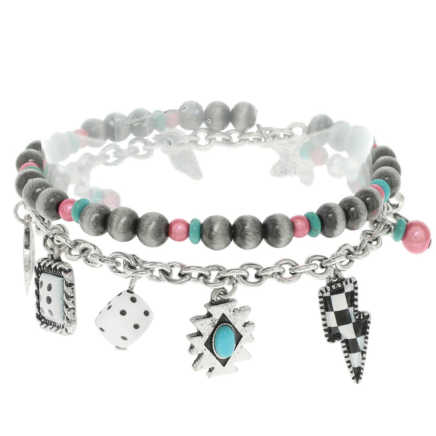 Western Inspired Charm Bracelet with Dice
