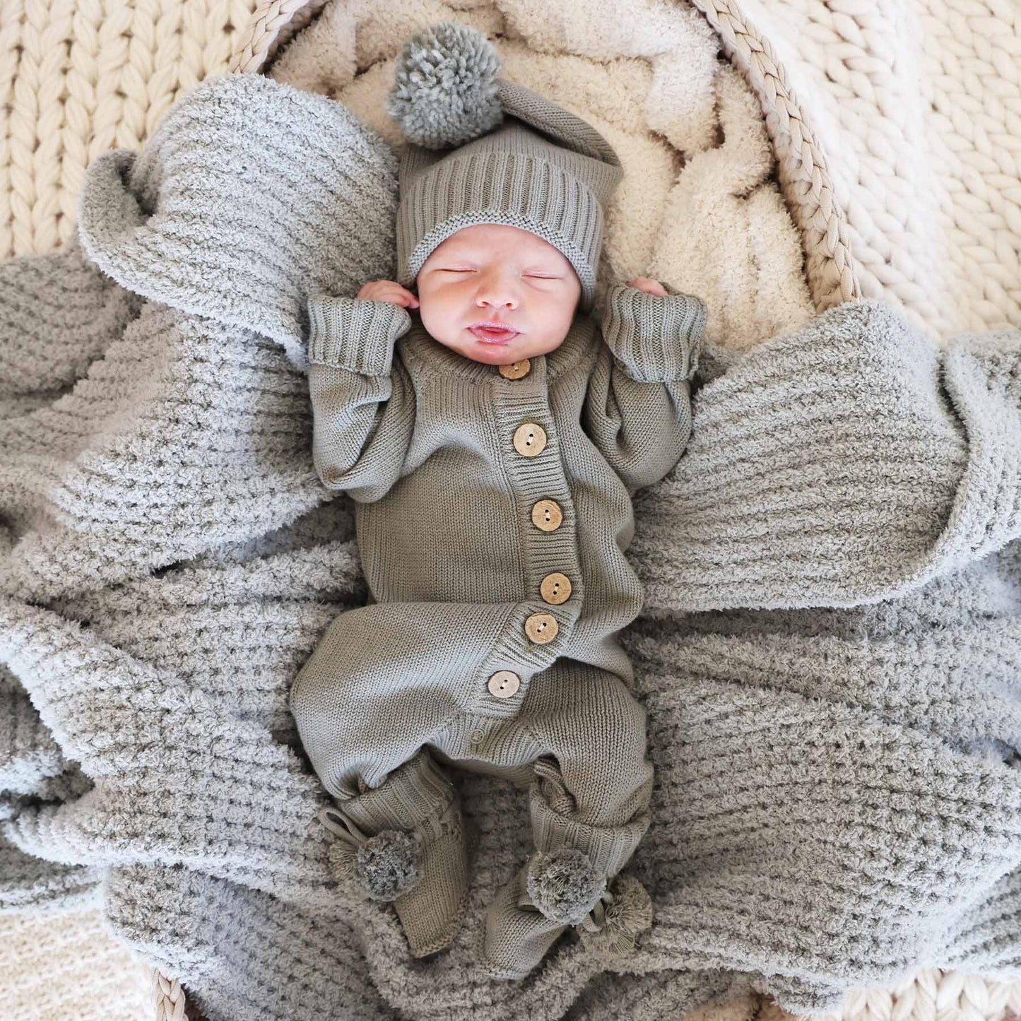 Knit Sweater Button Romper