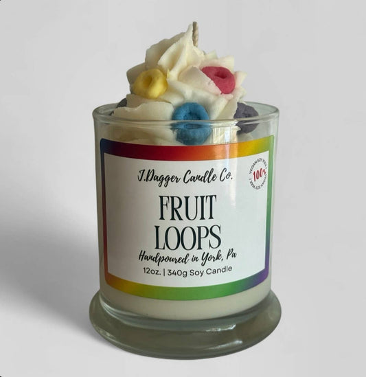Fruity Cereal Soy Dessert Candle , 12oz.